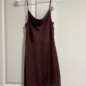 Aritzia Sunday Best Square Neckline | Brown/Burgundy